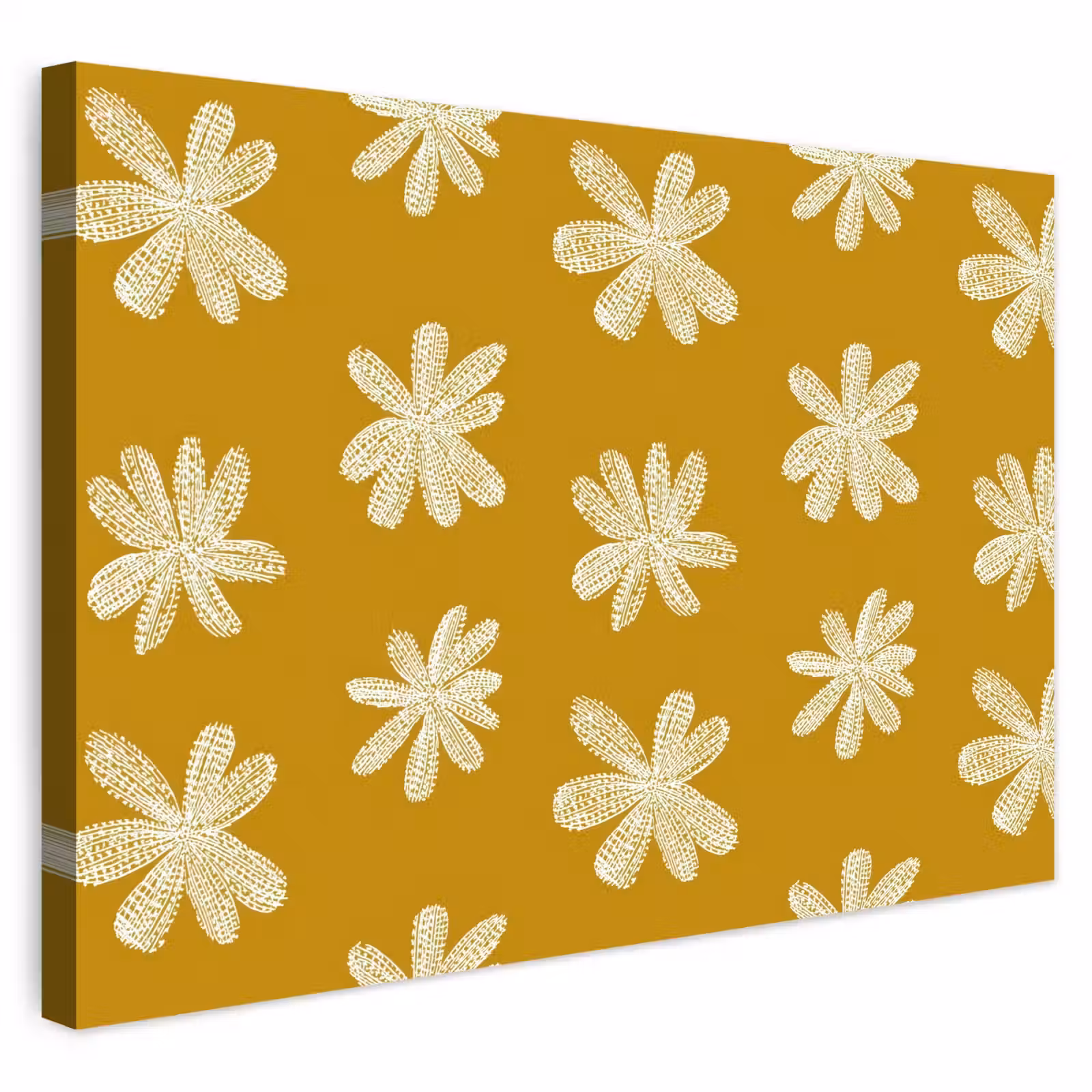 Buiten canvas - Bloem - Speels - Okergeel — 1