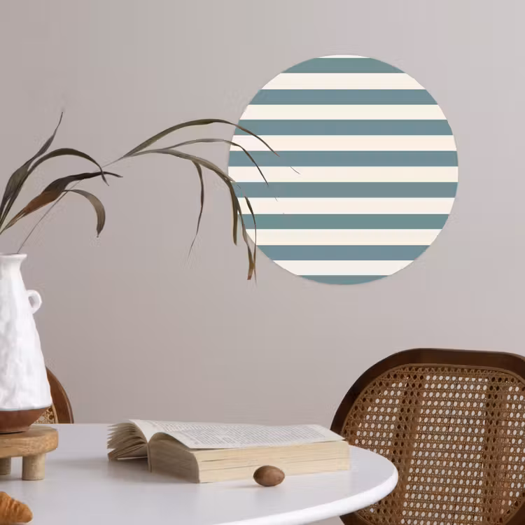 Behangcirkel - Strepen - Modern - Blauw — 4
