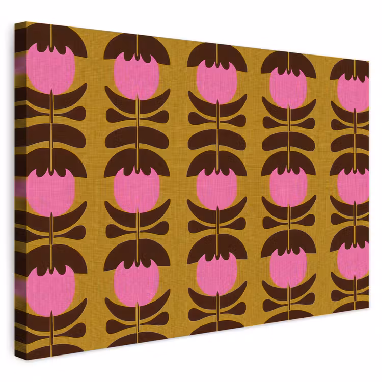 Buiten canvas - Abstract - Bloemen - Roze — 1