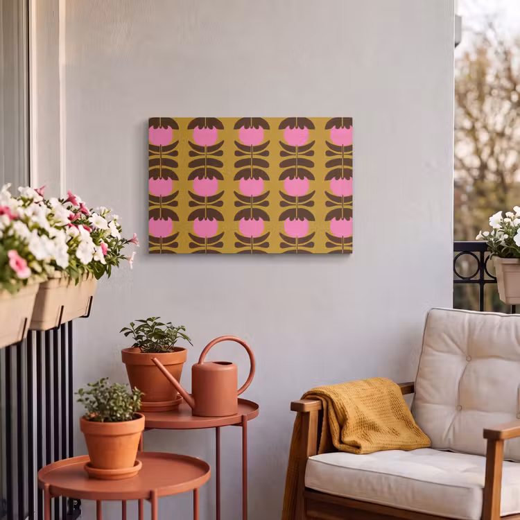 Buiten canvas - Abstract - Bloemen - Roze — 4