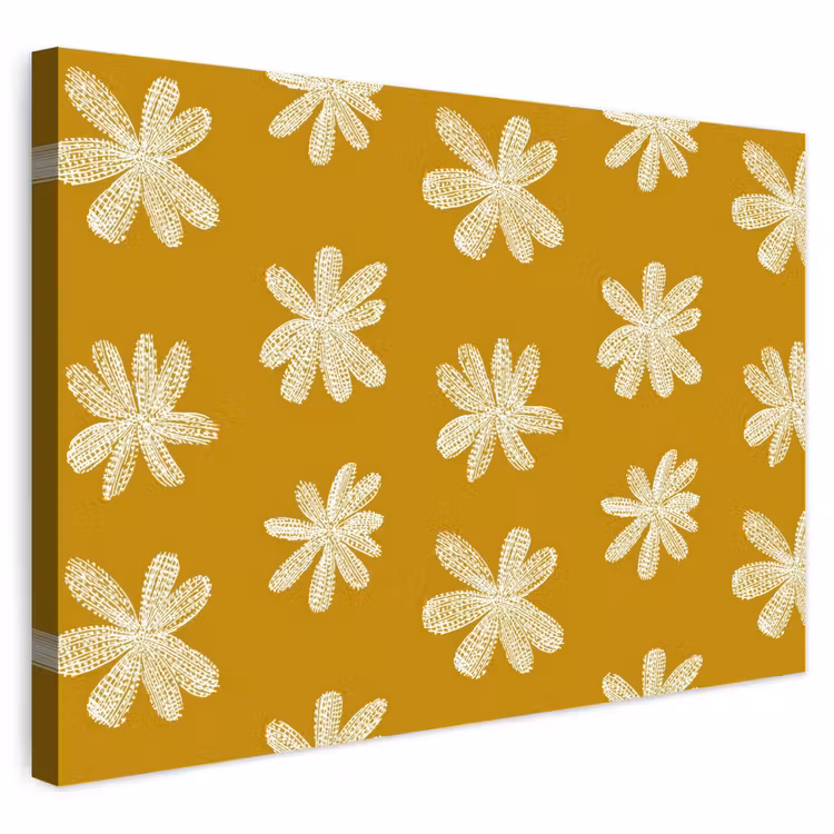 Buiten canvas - Bloem - Speels - Okergeel — 1