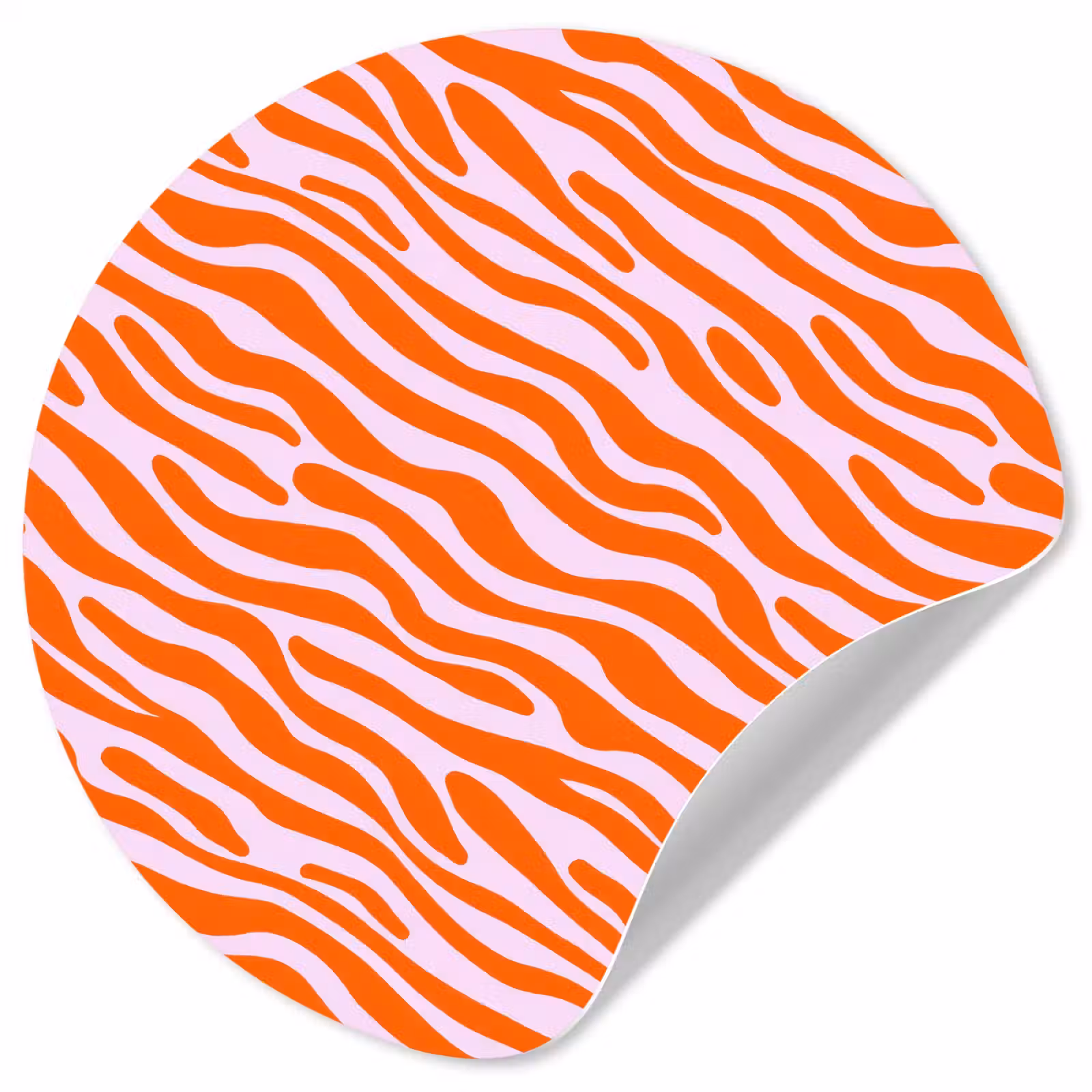 Behangcirkel - Strepen - Dynamisch - Oranje — 1