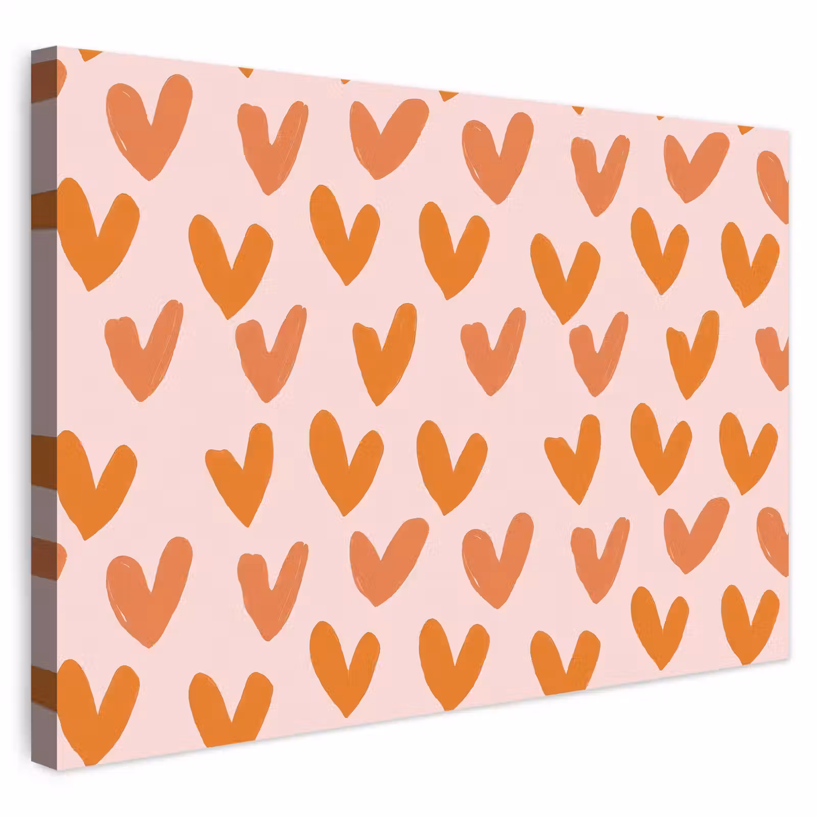 Buiten canvas - Hartjes - Getekend - Oranje — 1