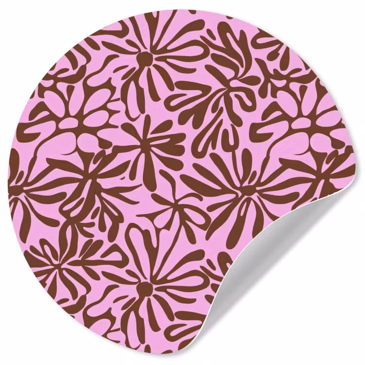 Behangcirkel - Organisch - Patroon - Roze — 1