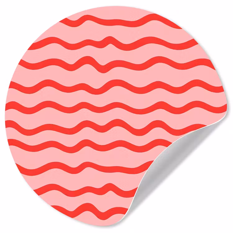 Behangcirkel - Speels - Patroon - Rood — 1