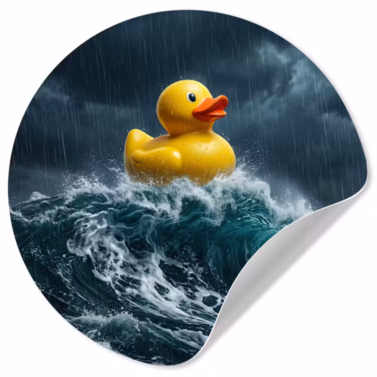 Behangcirkel - Storm - Badeend - Golven — 1