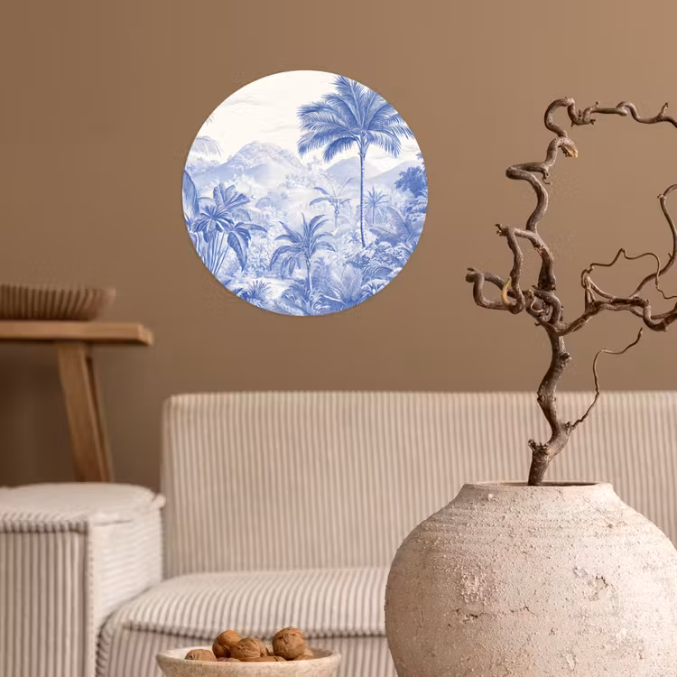 Behangcirkel - Tropisch - Jungle - Blauw — 2