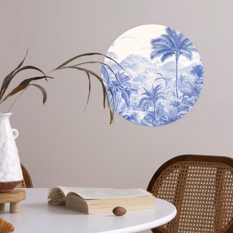 Behangcirkel - Tropisch - Jungle - Blauw — 4