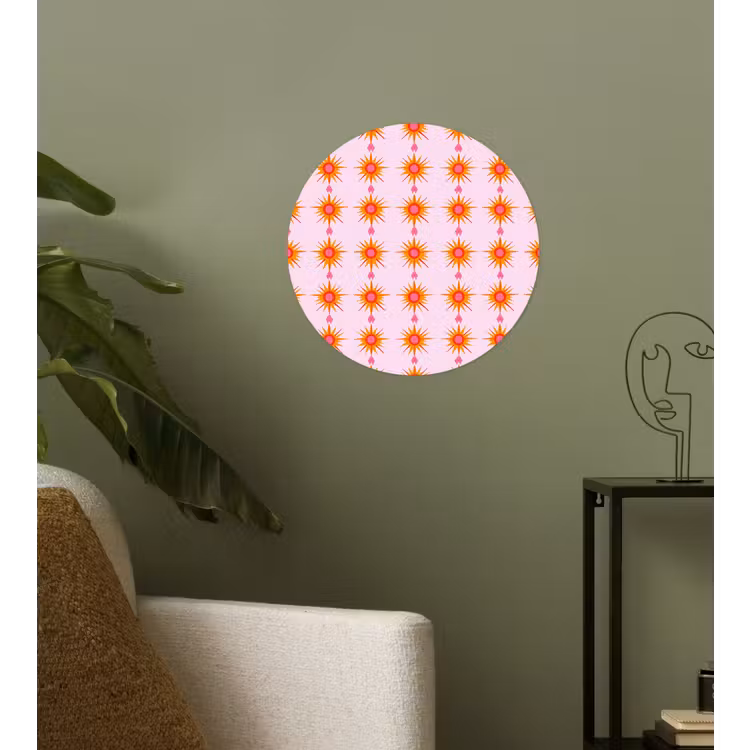 Behangcirkel - Zon - Motief - Roze — 3