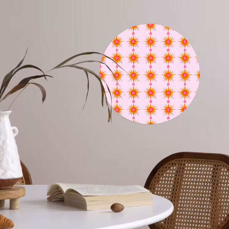 Behangcirkel - Zon - Motief - Roze — 4