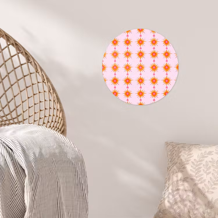 Behangcirkel - Zon - Motief - Roze — 5