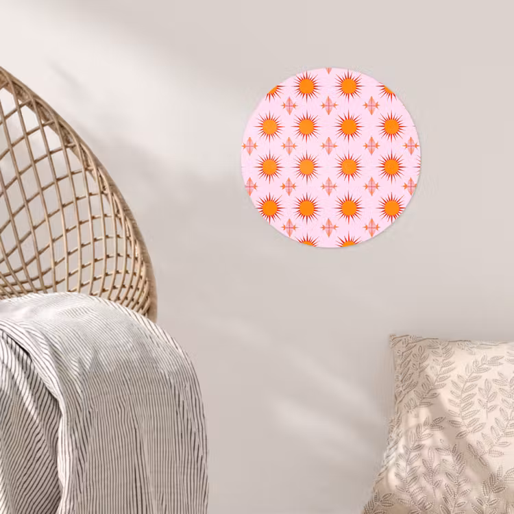 Behangcirkel - Zon - Patroon - Roze — 5