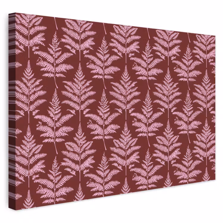 Buiten canvas - Blad - Patroon - Paars — 1