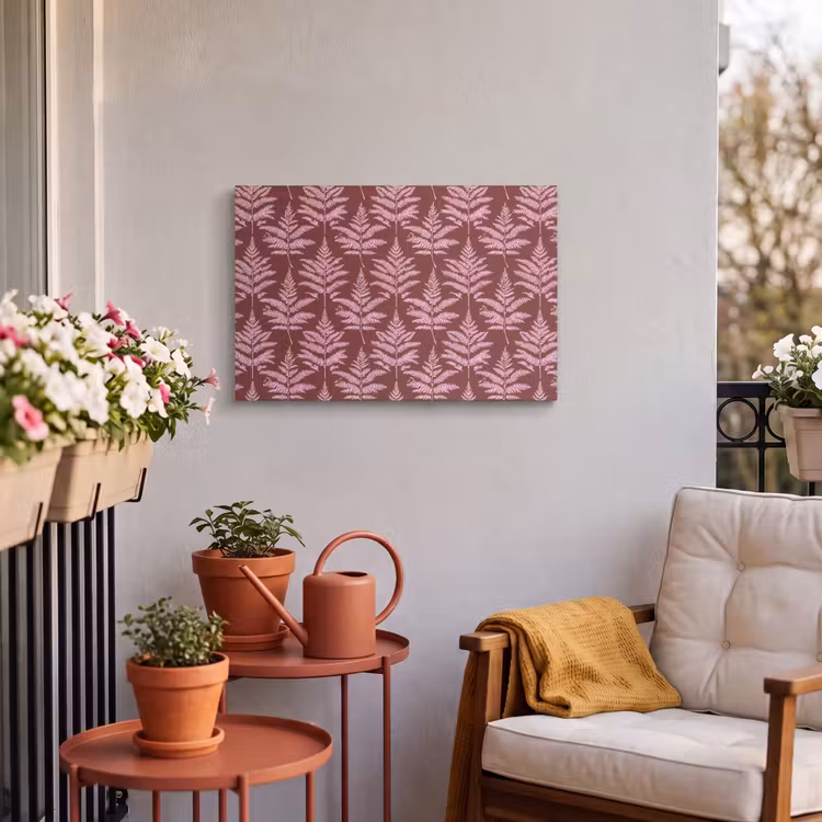 Buiten canvas - Blad - Patroon - Paars — 4