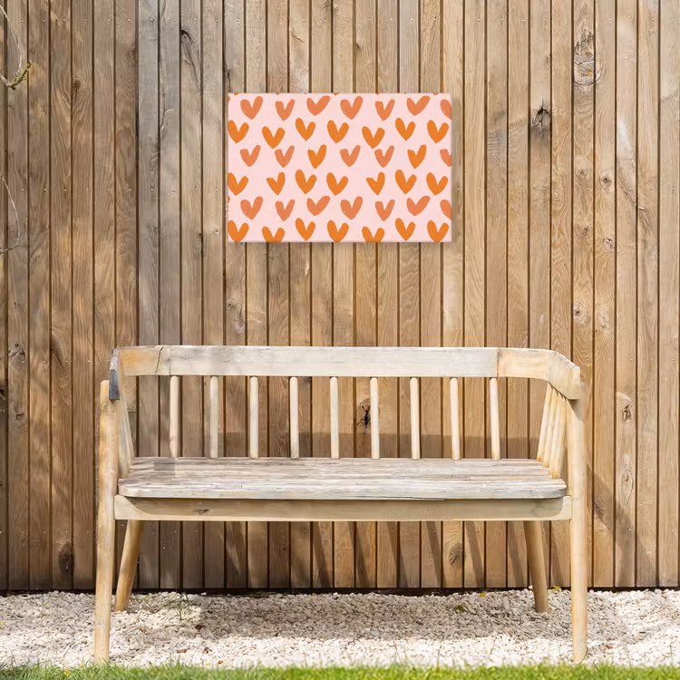 Buiten canvas - Hartjes - Getekend - Oranje — 3