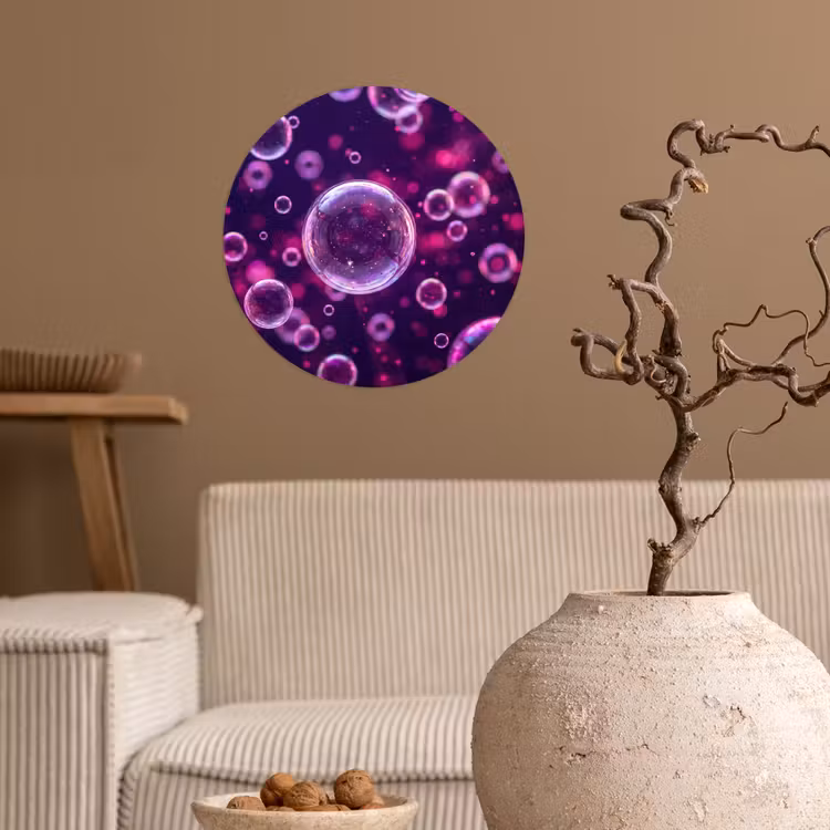 Behangcirkel - Paars - Bubbels - Schuim — 2