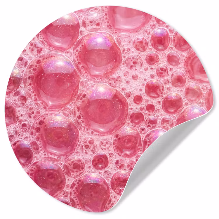Behangcirkel - Roze - Schuim - Bubbels — 1