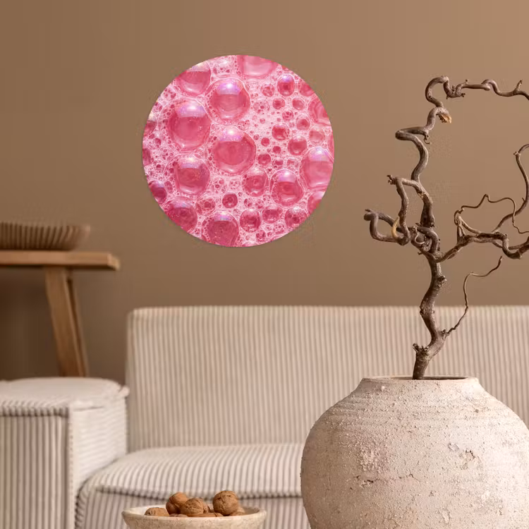 Behangcirkel - Roze - Schuim - Bubbels — 2