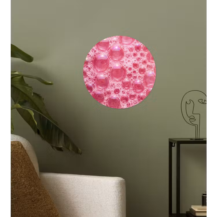 Behangcirkel - Roze - Schuim - Bubbels — 3