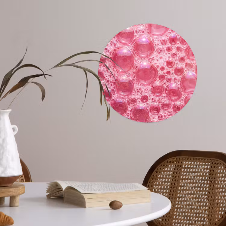 Behangcirkel - Roze - Schuim - Bubbels — 4