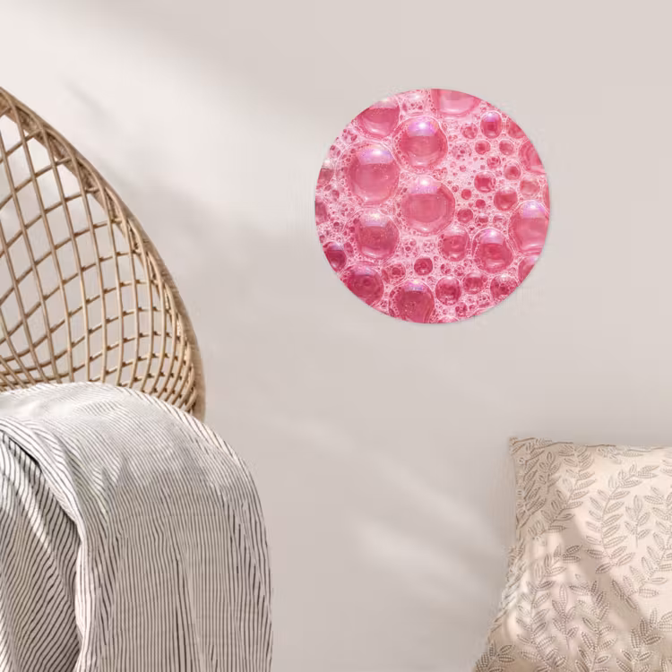 Behangcirkel - Roze - Schuim - Bubbels — 5