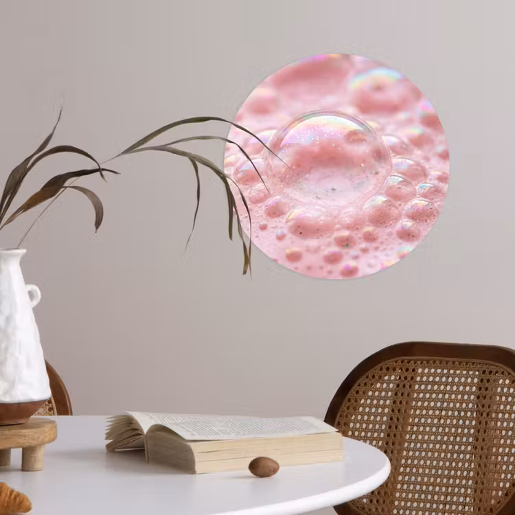Behangcirkel - Schuim - Structuur - Roze — 4