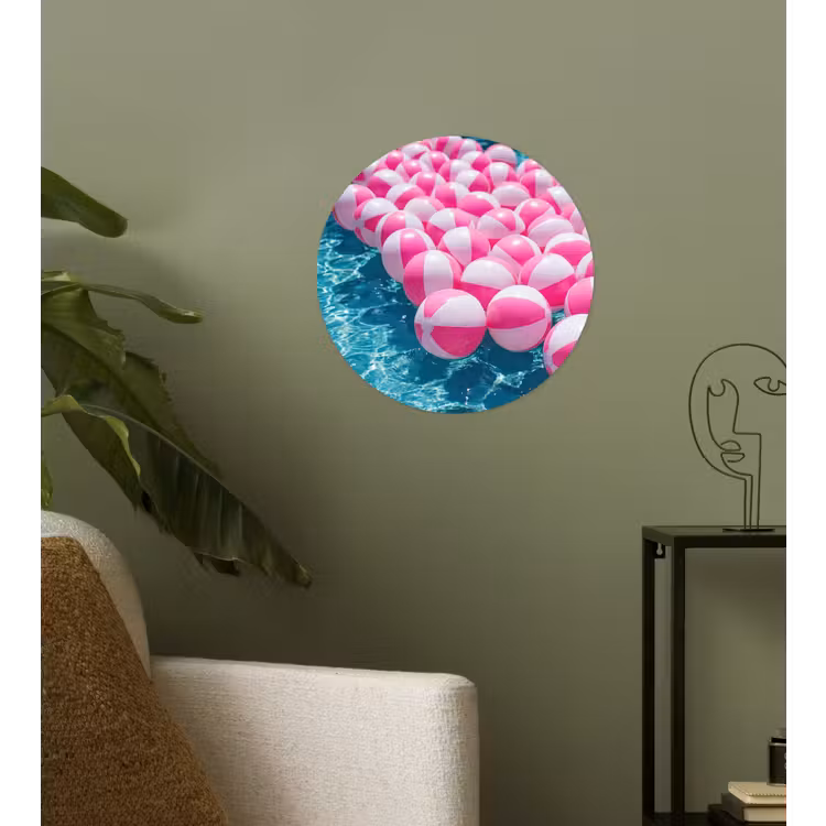 Behangcirkel - Strandballen - Roze - Water — 3