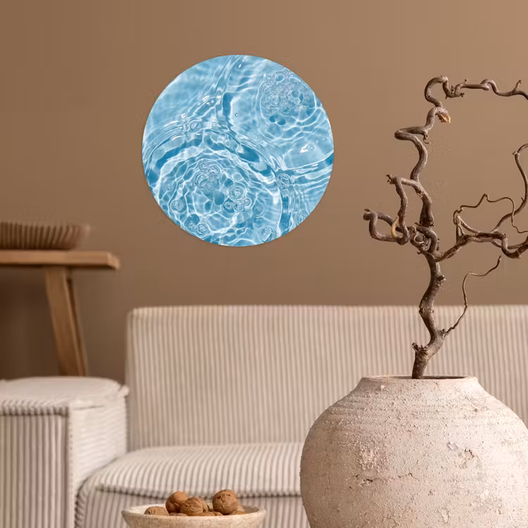 Behangcirkel - Water - Blauw - bubbels — 2
