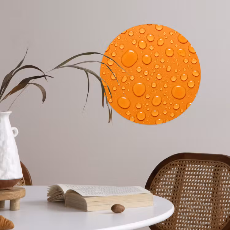 Behangcirkel - Water - Druppels - Oranje — 4