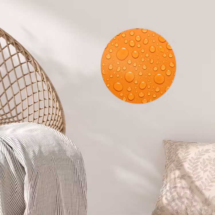 Behangcirkel - Water - Druppels - Oranje — 5
