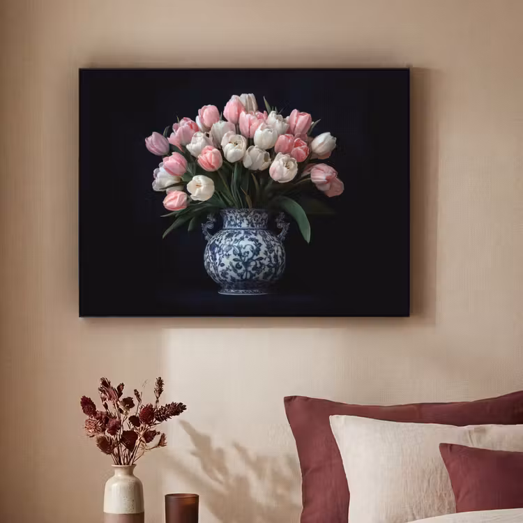 Art Frame - Bloemen - Roze - Tulpen - Vaas — 2