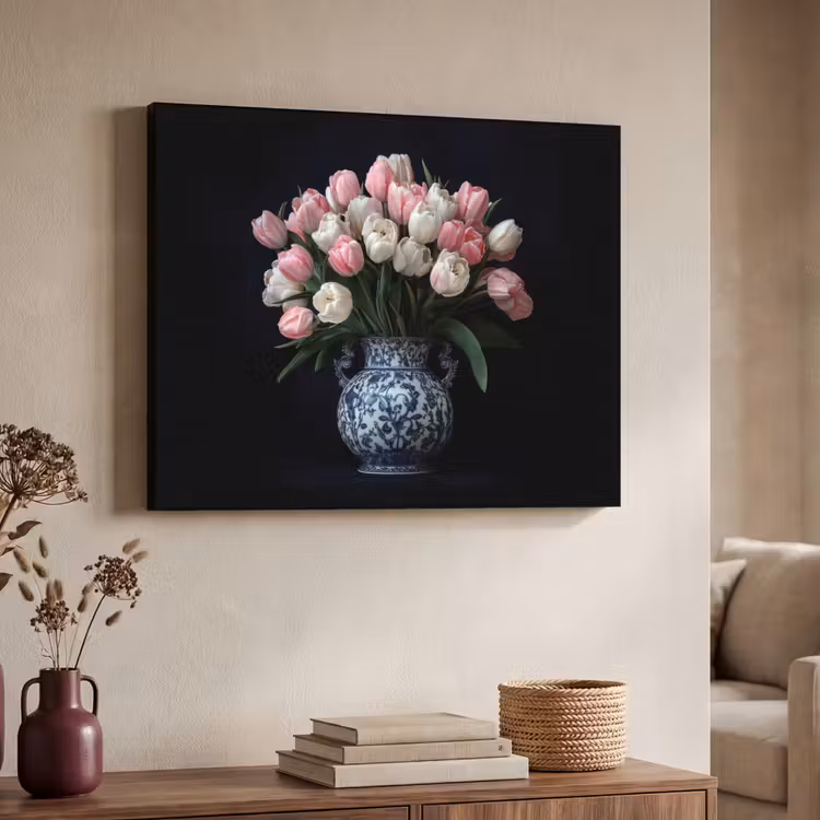 Art Frame - Bloemen - Roze - Tulpen - Vaas — 4