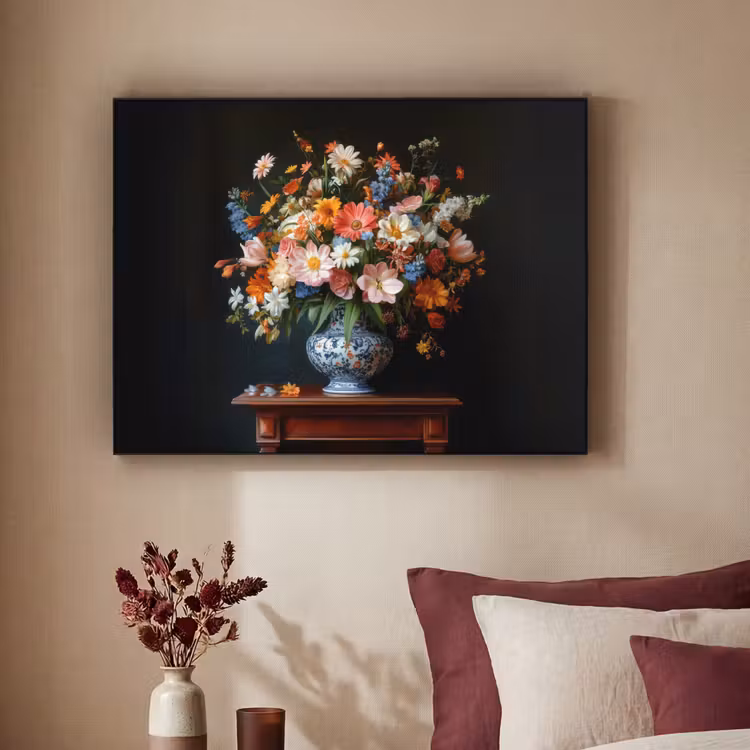 Art Frame - Boeket - Roze - Bloemen - Vaas — 2