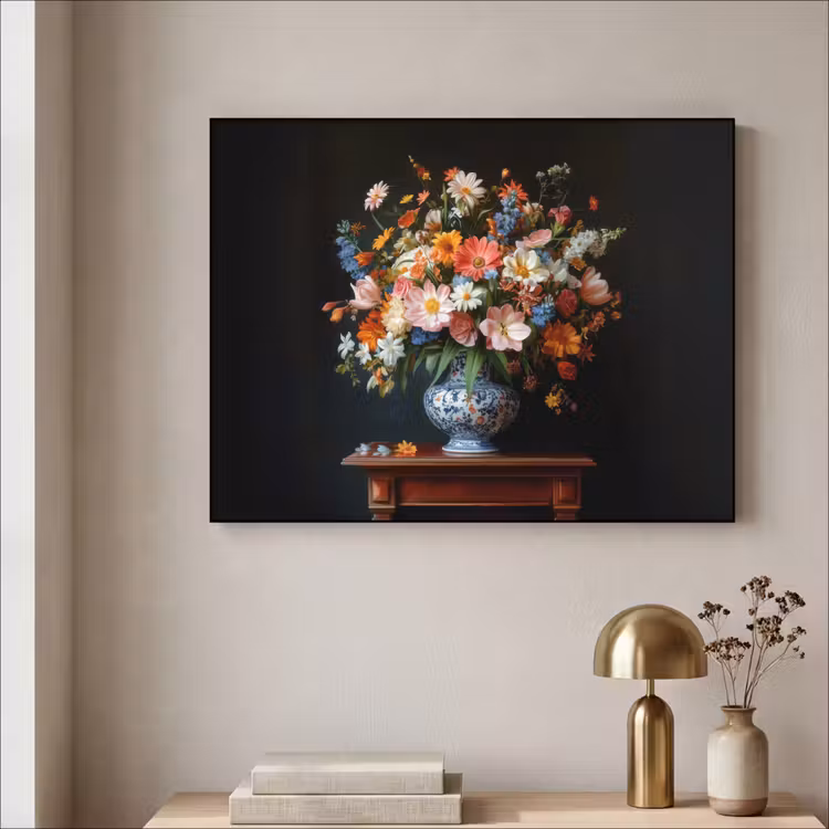 Art Frame - Boeket - Roze - Bloemen - Vaas — 3