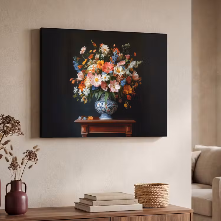 Art Frame - Boeket - Roze - Bloemen - Vaas — 4