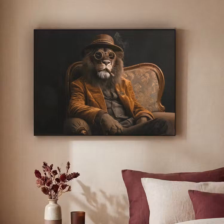 Art Frame - Bril - Leeuw - Bank - Hoed — 2