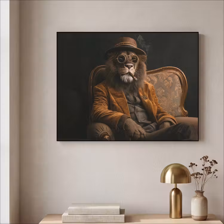 Art Frame - Bril - Leeuw - Bank - Hoed — 3