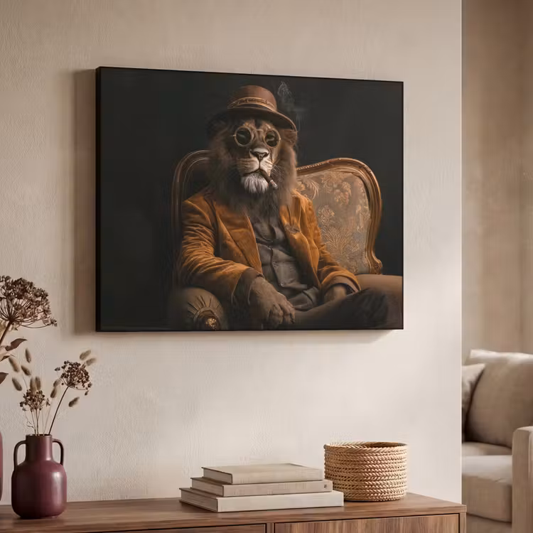Art Frame - Bril - Leeuw - Bank - Hoed — 4