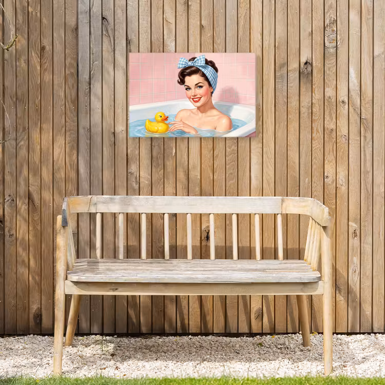 Buiten canvas - Badkamer - Eend - Blauw — 3