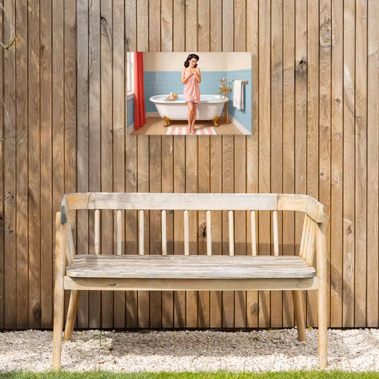 Buiten canvas - Badkamer - Vrouw - Roze — 3