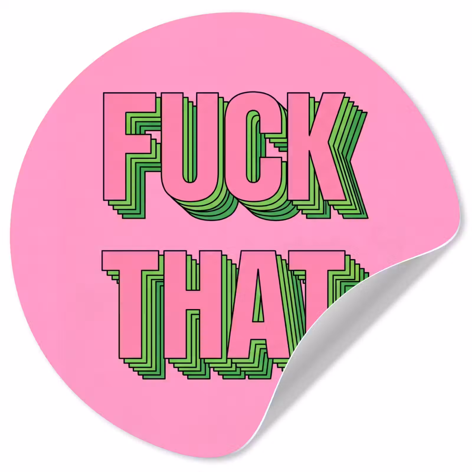 Behangcirkel - Tekst - Bold - Roze — 1