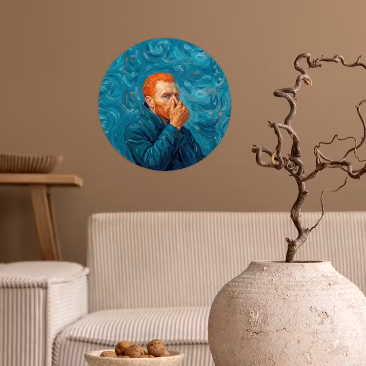 Behangcirkel - Portret - Klassiek - Blauw — 2