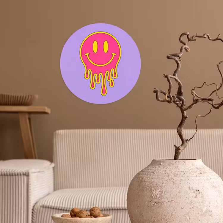 Behangcirkel - Smiley - Drip - Neon — 2