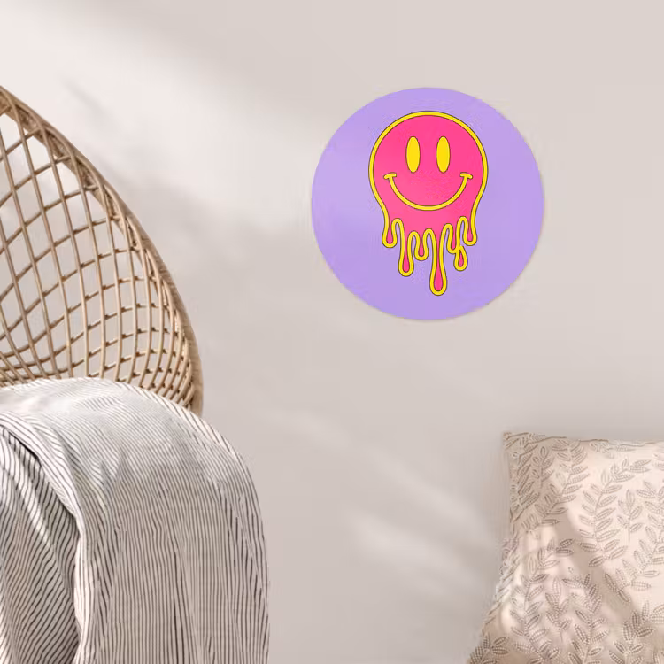 Behangcirkel - Smiley - Drip - Neon — 5