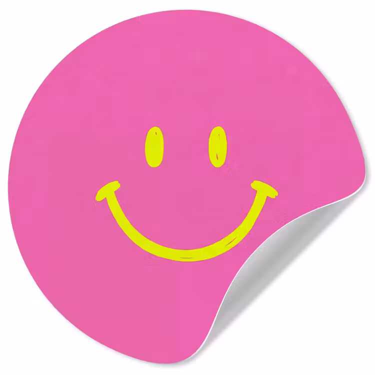 Behangcirkel - Smiley - Vrolijk - Roze — 1