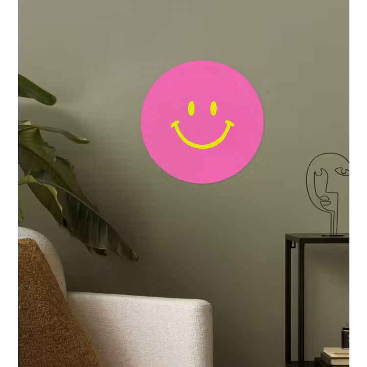 Behangcirkel - Smiley - Vrolijk - Roze — 3