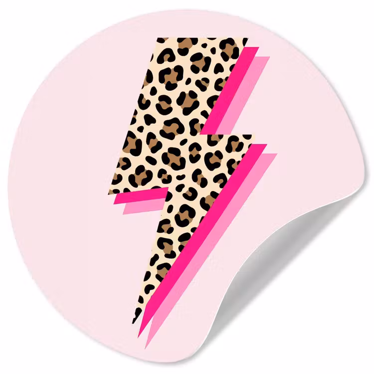 Behangcirkel - Stippen - Roze - Bliksem — 1
