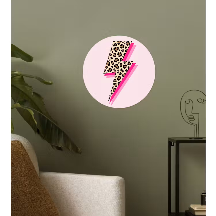 Behangcirkel - Stippen - Roze - Bliksem — 3