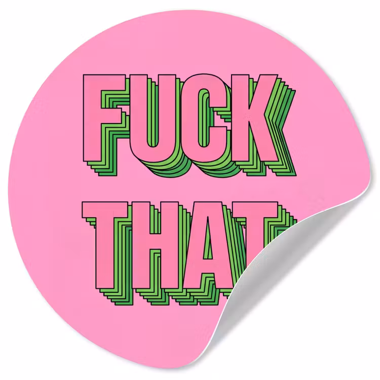 Behangcirkel - Tekst - Bold - Roze — 1