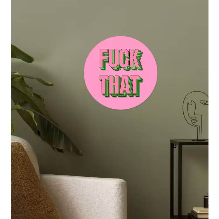 Behangcirkel - Tekst - Bold - Roze — 3